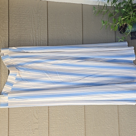 Torrid Lizzie Crinkle Gauze Button Up Stripe Skirt Maxi Set New 2x 3x - Picture 12 of 16